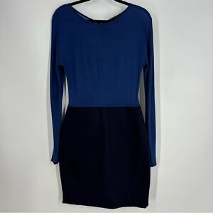 MARC BY MARC JACOBS Navy and Blue Colorblock Longsleeve Dress Sz S